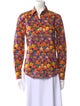 Marc Jacobs Floral Print Long Sleeve Button-Up Top