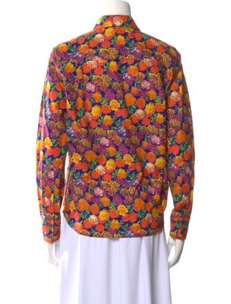 Marc Jacobs Floral Print Long Sleeve Button-Up Top
