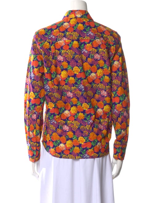 Marc Jacobs Floral Print Long Sleeve Button-Up Top
