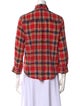 Marc Jacobs Silk Plaid Print Button-Up Top