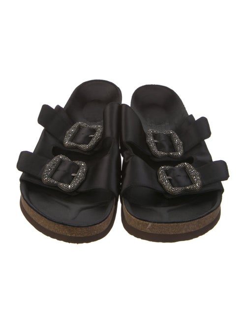 Marc Jacobs Satin Crystal Embellishments Slides