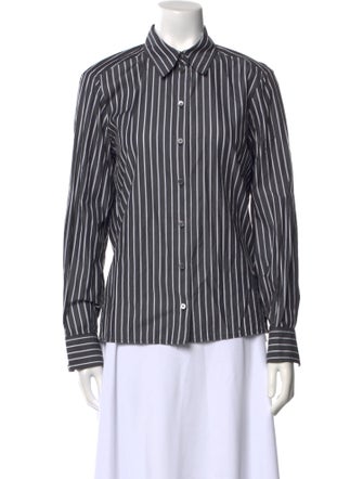 Marc Jacobs Striped Long Sleeve Button-Up Top