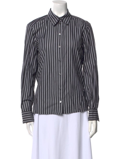 Marc Jacobs Striped Long Sleeve Button-Up Top