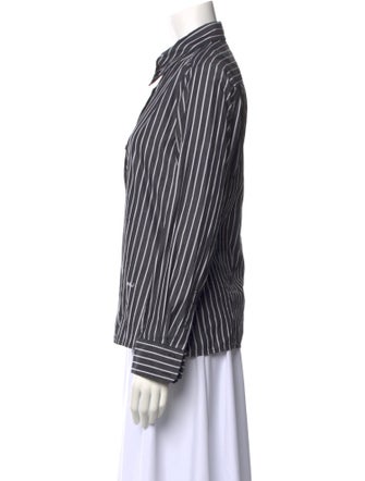 Marc Jacobs Striped Long Sleeve Button-Up Top