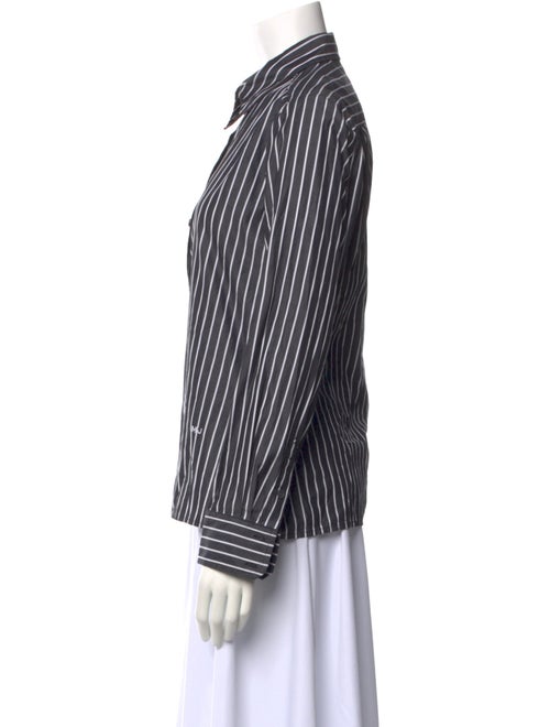 Marc Jacobs Striped Long Sleeve Button-Up Top