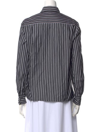 Marc Jacobs Striped Long Sleeve Button-Up Top