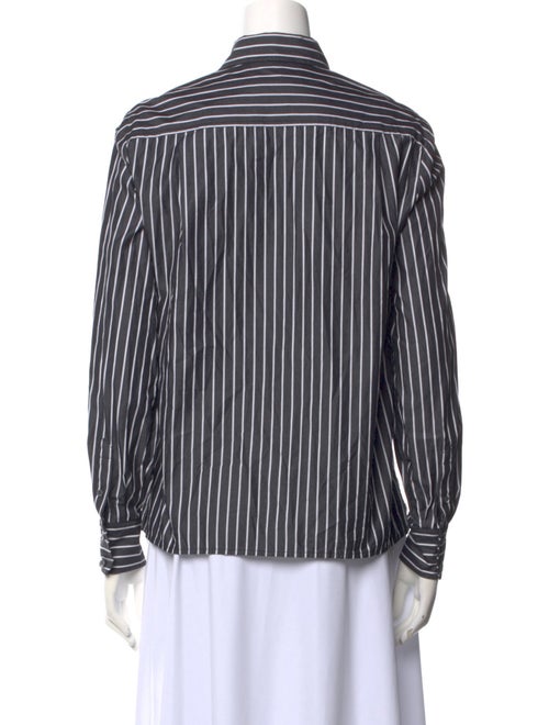 Marc Jacobs Striped Long Sleeve Button-Up Top