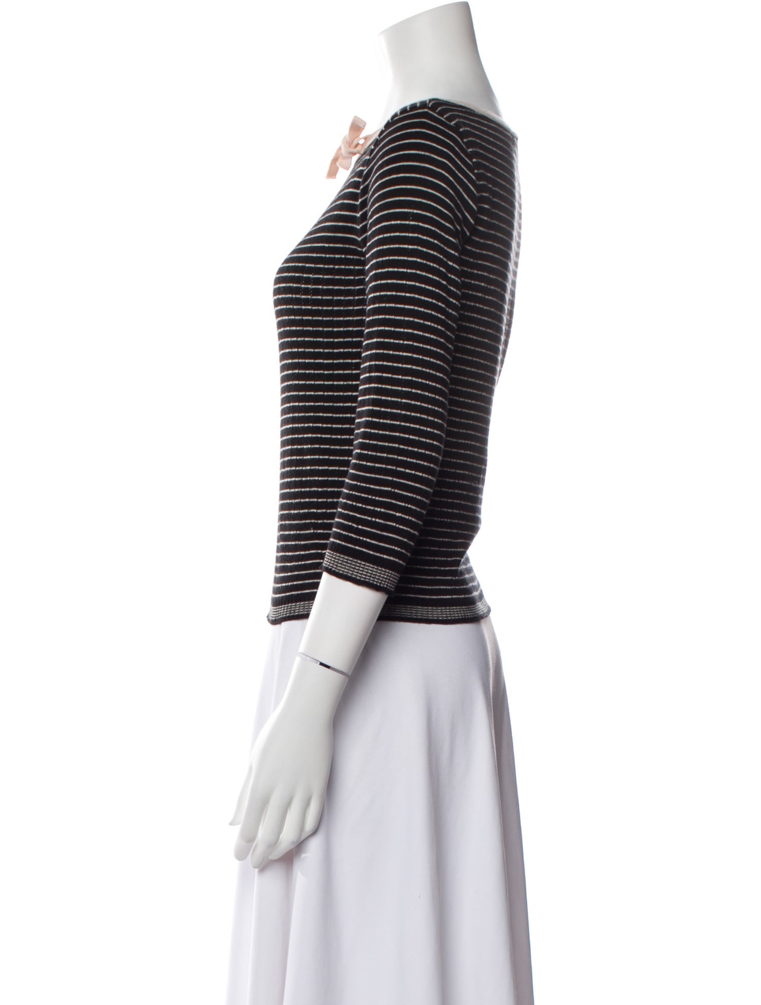 Marc Jacobs Striped Bateau Neckline Sweater