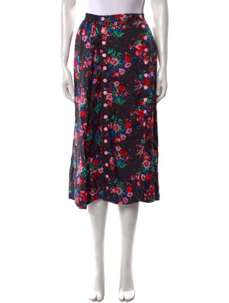 The Marc Jacobs Floral Print Midi Length Skirt
