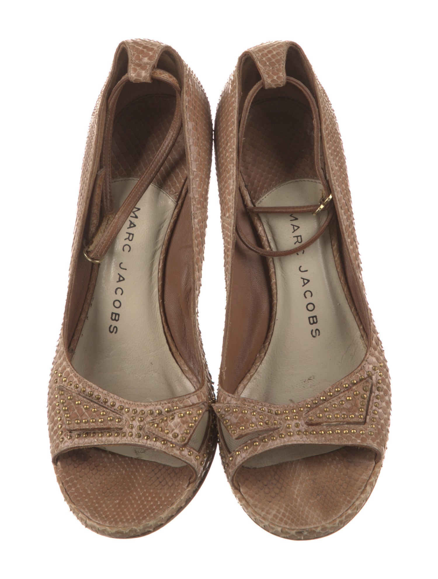 Marc Jacobs Snakeskin Slingback Sandals