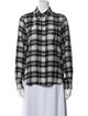 Marc Jacobs Silk Plaid Print Button-Up Top