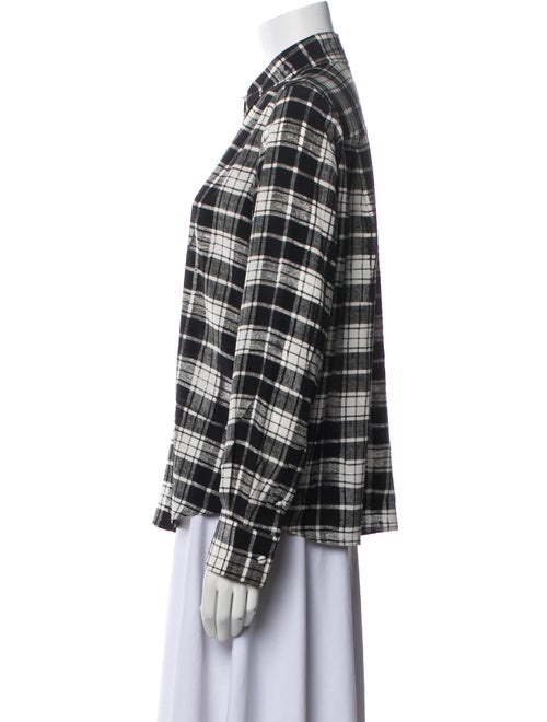 Marc Jacobs Silk Plaid Print Button-Up Top