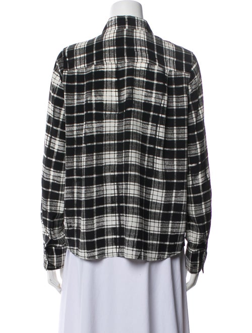 Marc Jacobs Silk Plaid Print Button-Up Top