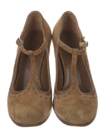 Marc Jacobs Suede T-Strap Pumps