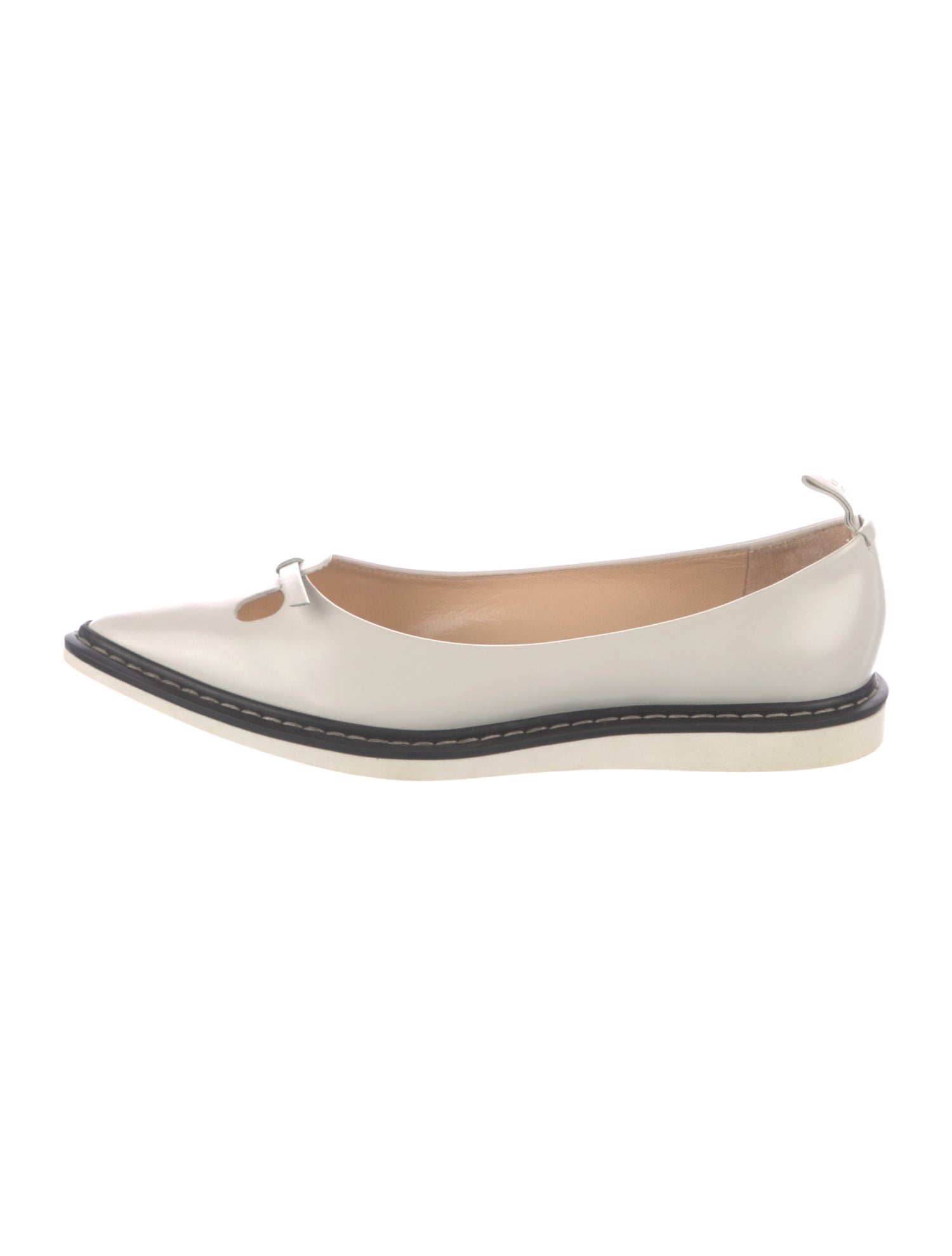 Marc Jacobs Leather Bow Accents Flats