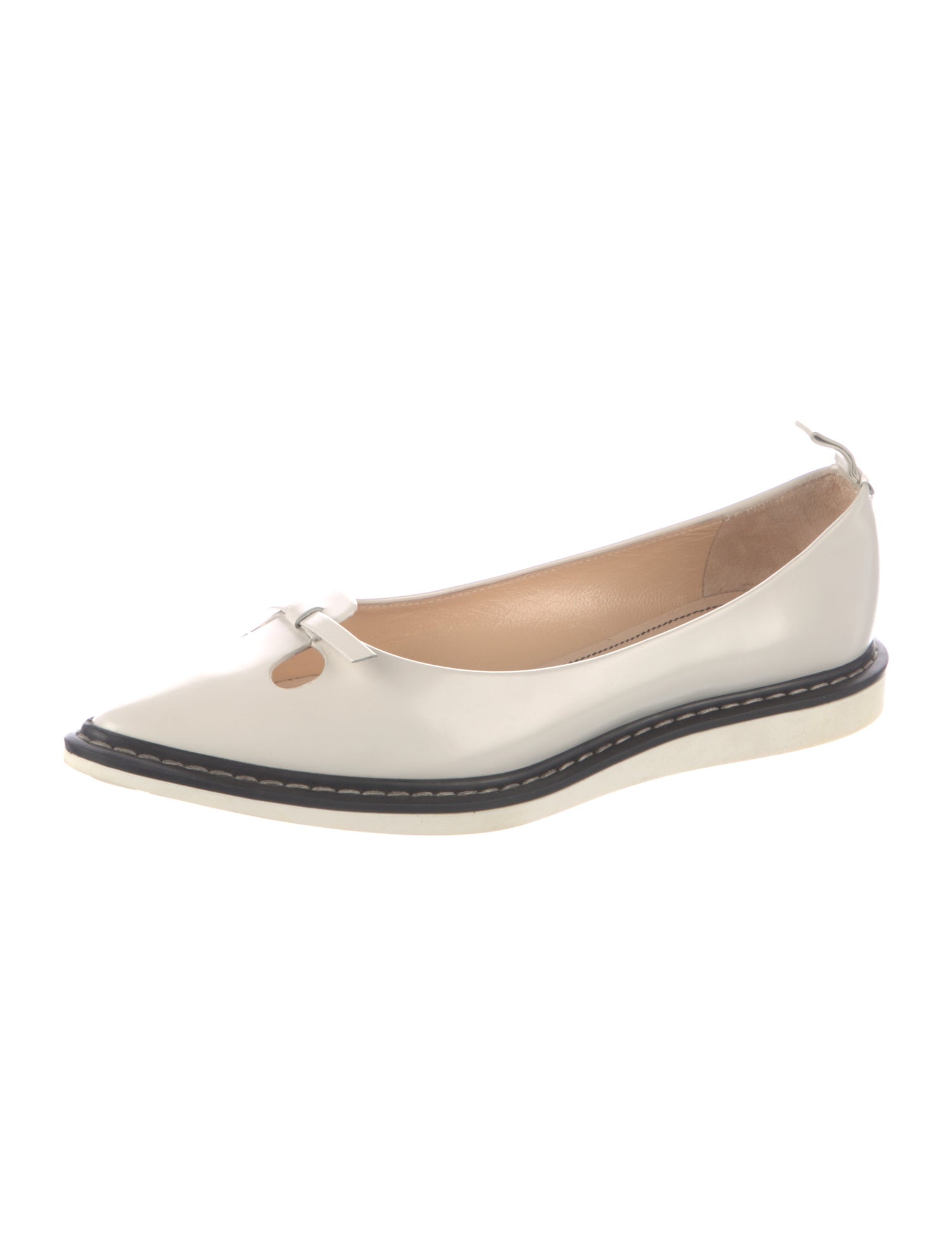 Marc Jacobs Leather Bow Accents Flats