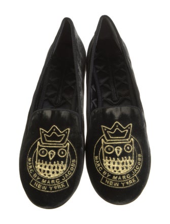Marc by Marc Jacobs Velvet Embroidered Accent Loafers