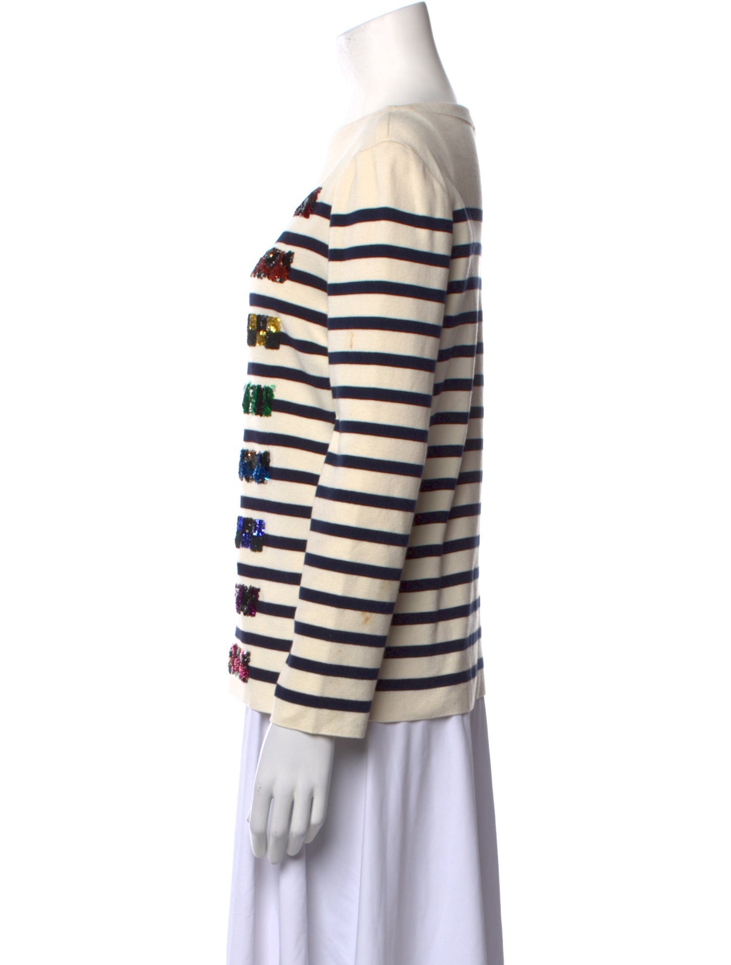 Marc Jacobs Striped Bateau Neckline Sweater