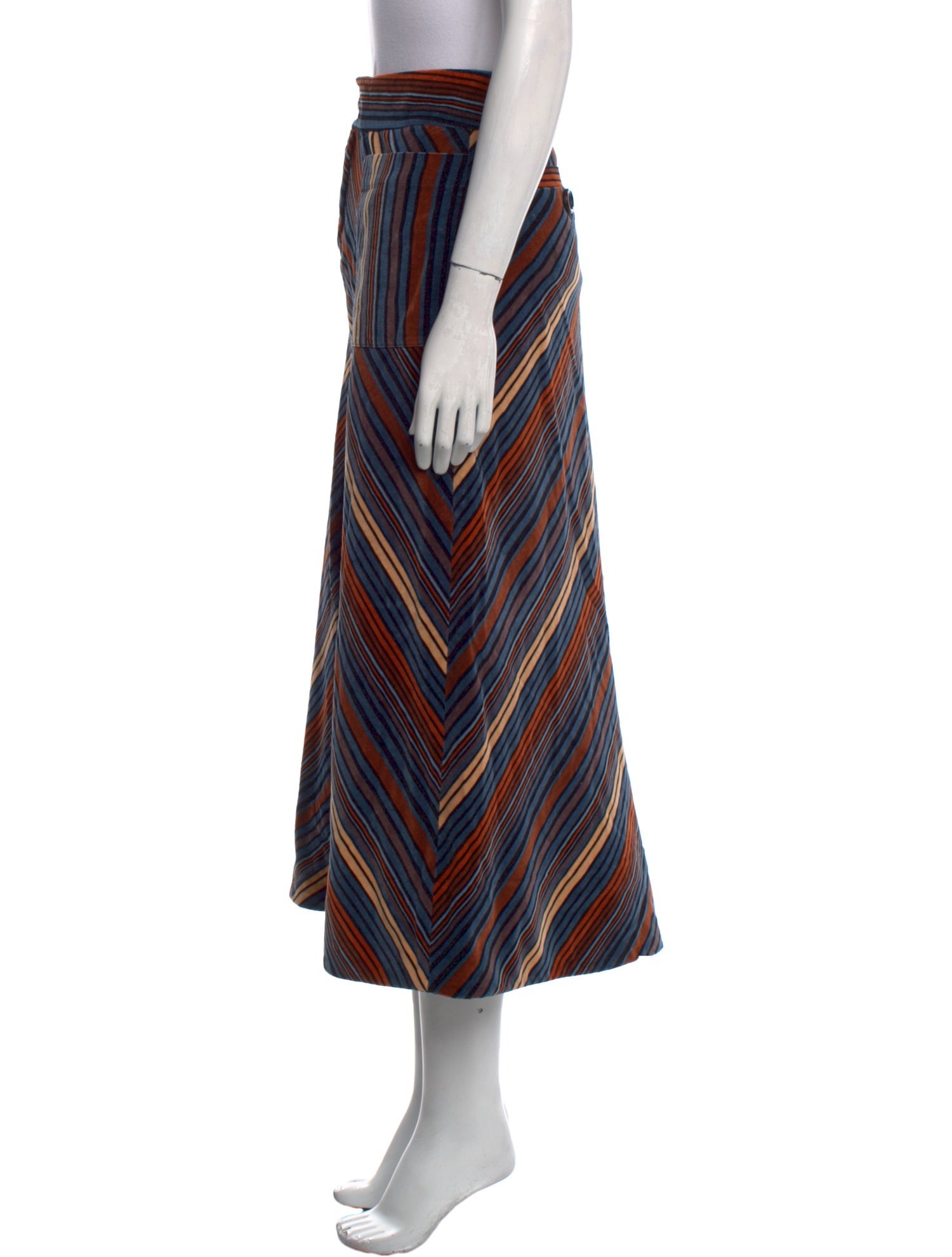 Marc Jacobs Striped Midi Length Skirt