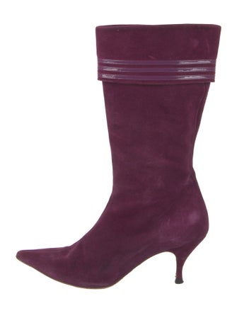 Marc Jacobs Suede Printed Sock Boots