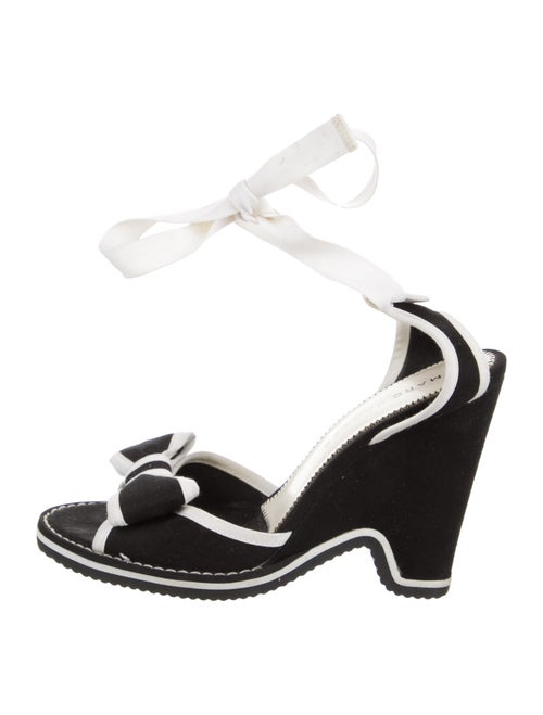 Marc Jacobs Canvas Printed Slingback Sandals