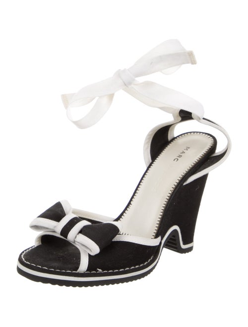 Marc Jacobs Canvas Printed Slingback Sandals