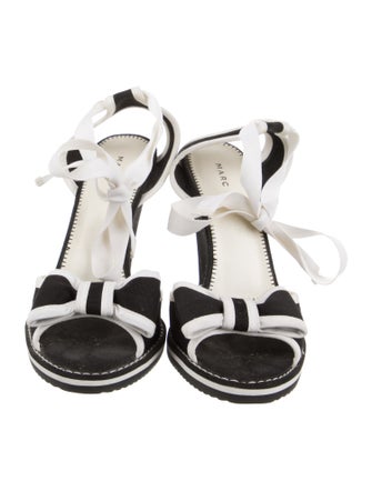 Marc Jacobs Canvas Printed Slingback Sandals