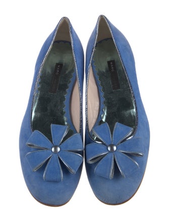 Marc Jacobs Suede Floral Print Flats