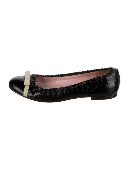 Marc Jacobs Leather Bow Accents Ballet Flats