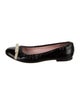 Marc Jacobs Leather Bow Accents Ballet Flats