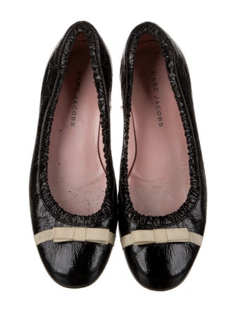 Marc Jacobs Leather Bow Accents Ballet Flats