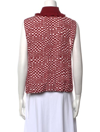 Marc Jacobs Printed Sleeveless Button-Up Top