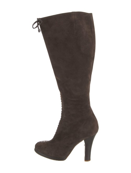 Marc Jacobs Suede Printed Lace-Up Boots