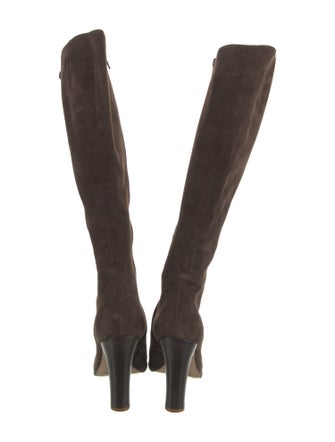 Marc Jacobs Suede Printed Lace-Up Boots