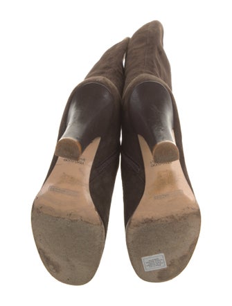 Marc Jacobs Suede Printed Lace-Up Boots