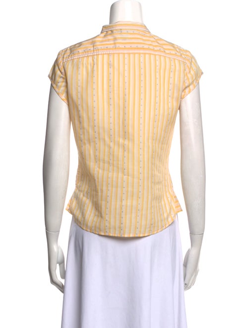 Marc Jacobs Striped Short Sleeve Button-Up Top