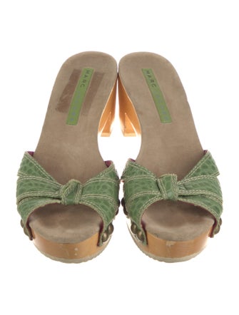 Marc Jacobs Leather Studded Accents Slides