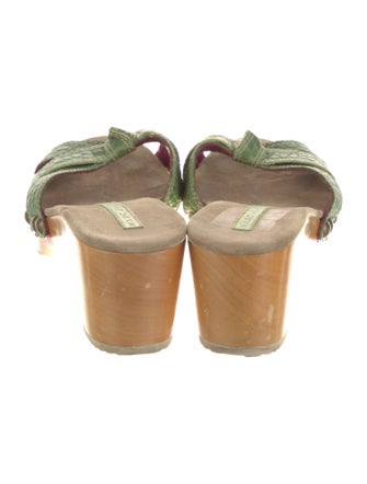 Marc Jacobs Leather Studded Accents Slides