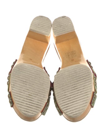 Marc Jacobs Leather Studded Accents Slides