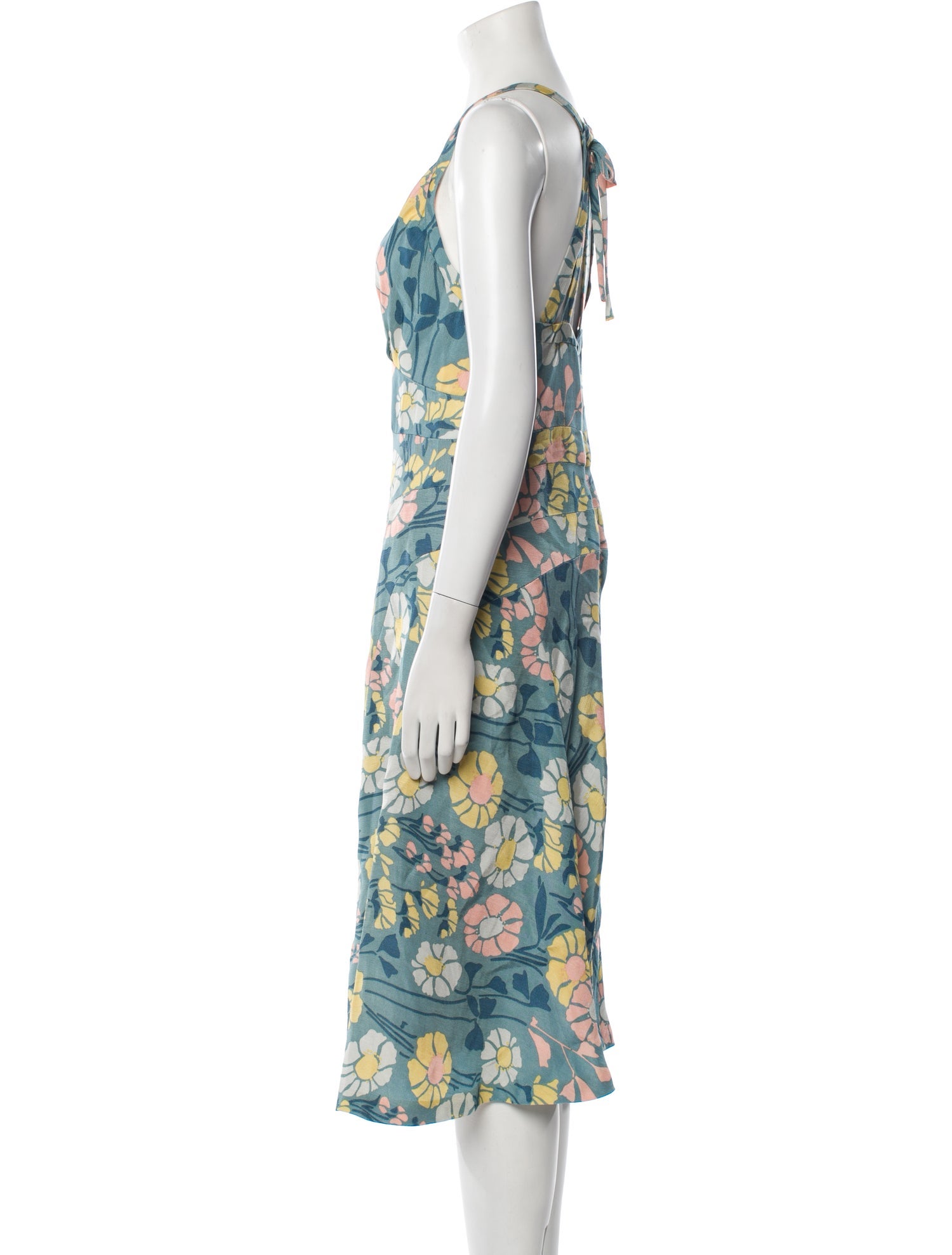 Marc Jacobs Floral Print Midi Length Dress