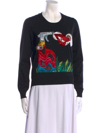 Marc Jacobs Virgin Wool Graphic Print Sweater