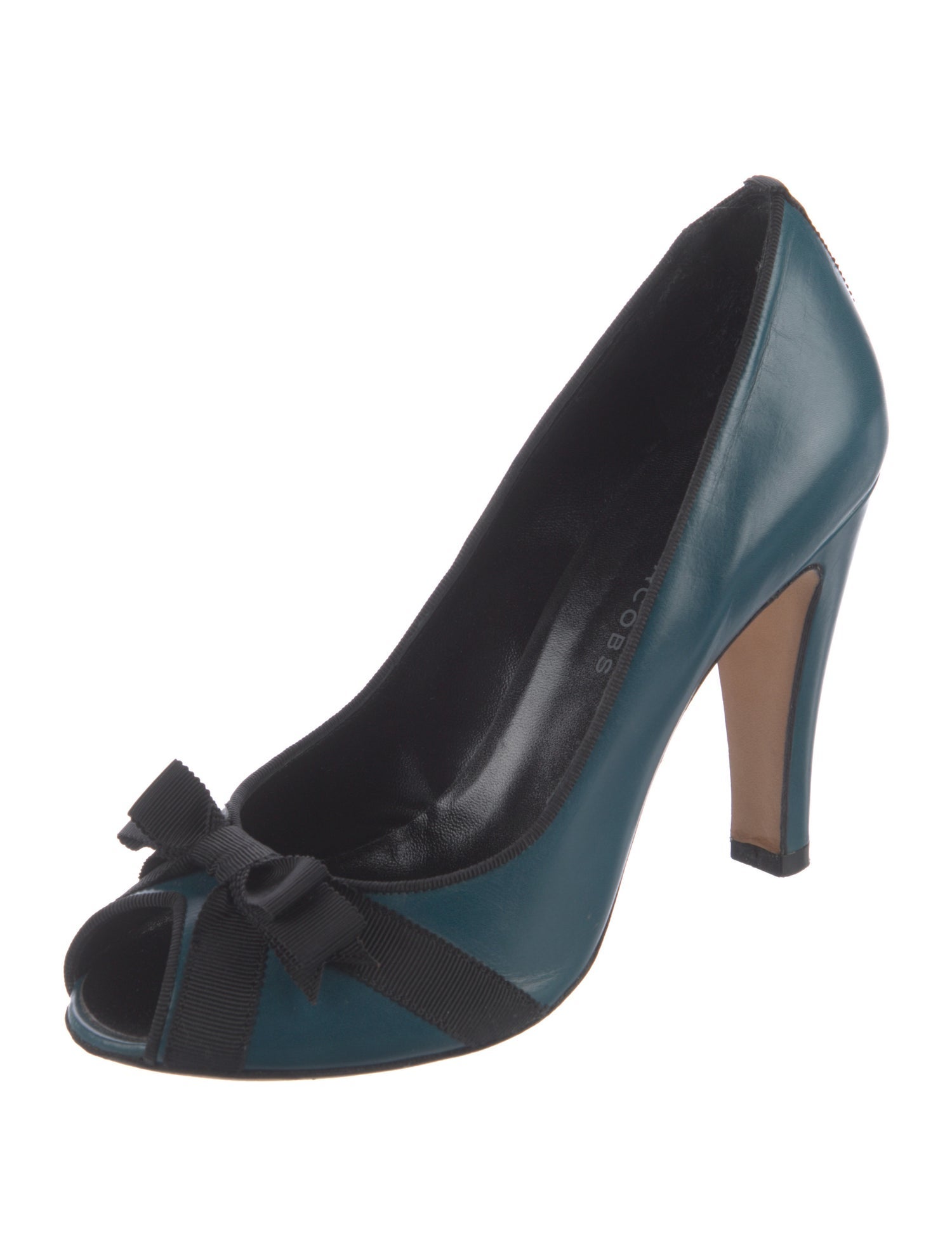 Marc Jacobs Leather Colorblock Pattern Pumps