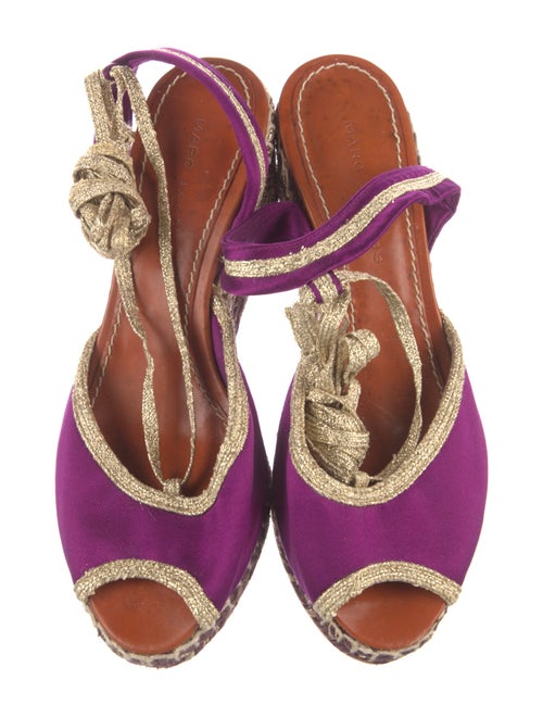 Marc Jacobs Satin Colorblock Pattern Slingback Pumps