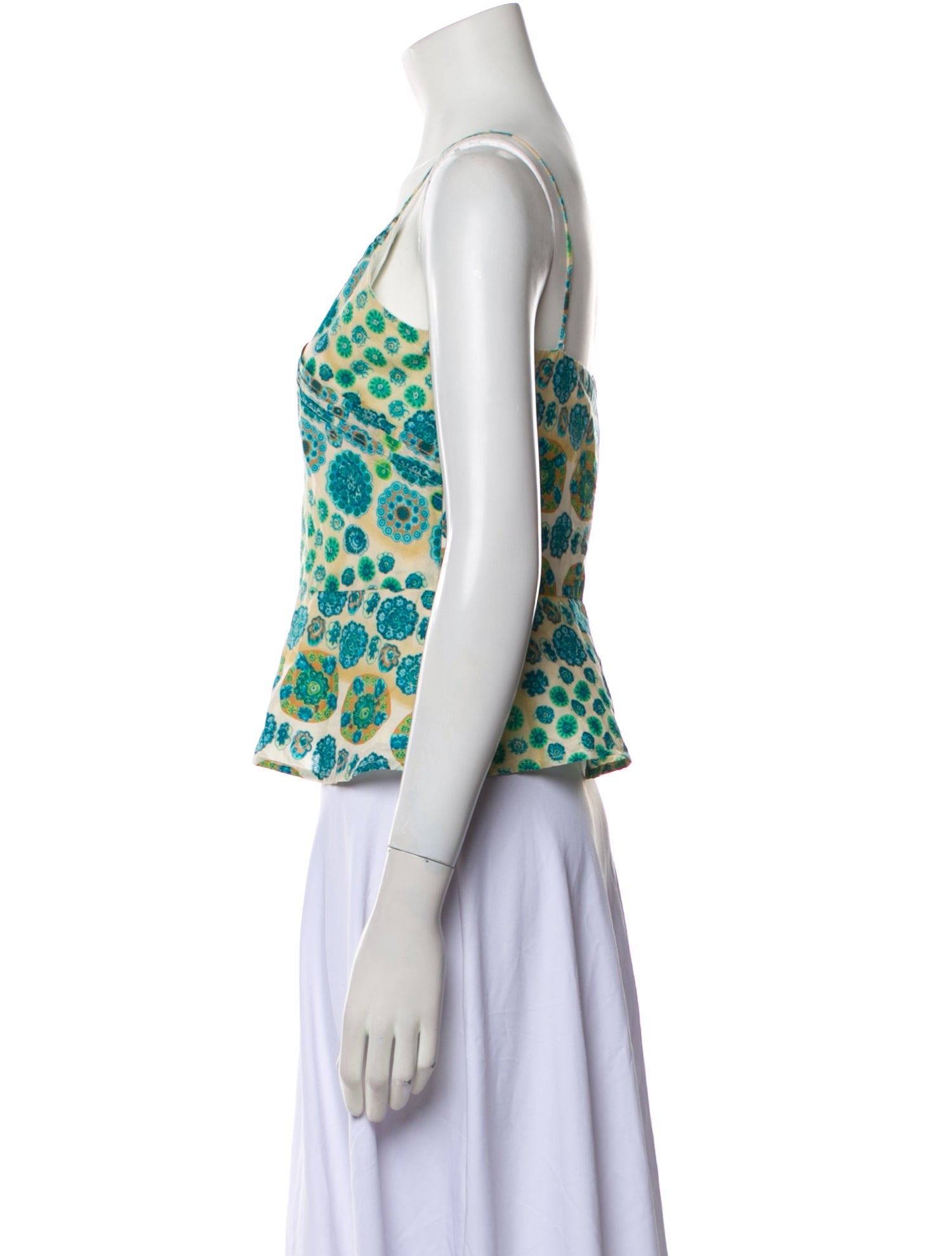 Marc Jacobs Floral Print V-Neck Crop Top