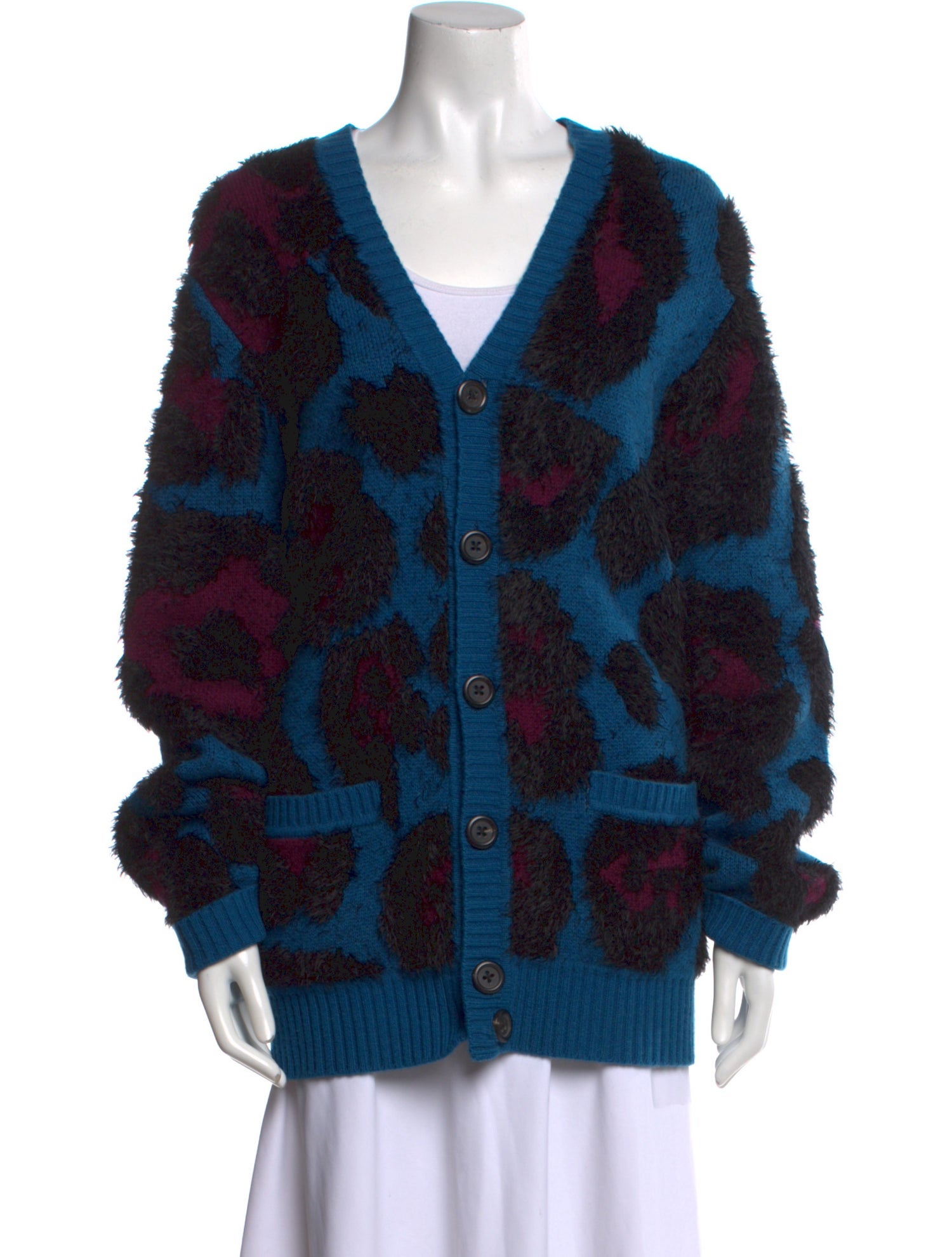 Marc Jacobs Printed V-Neck Sweater