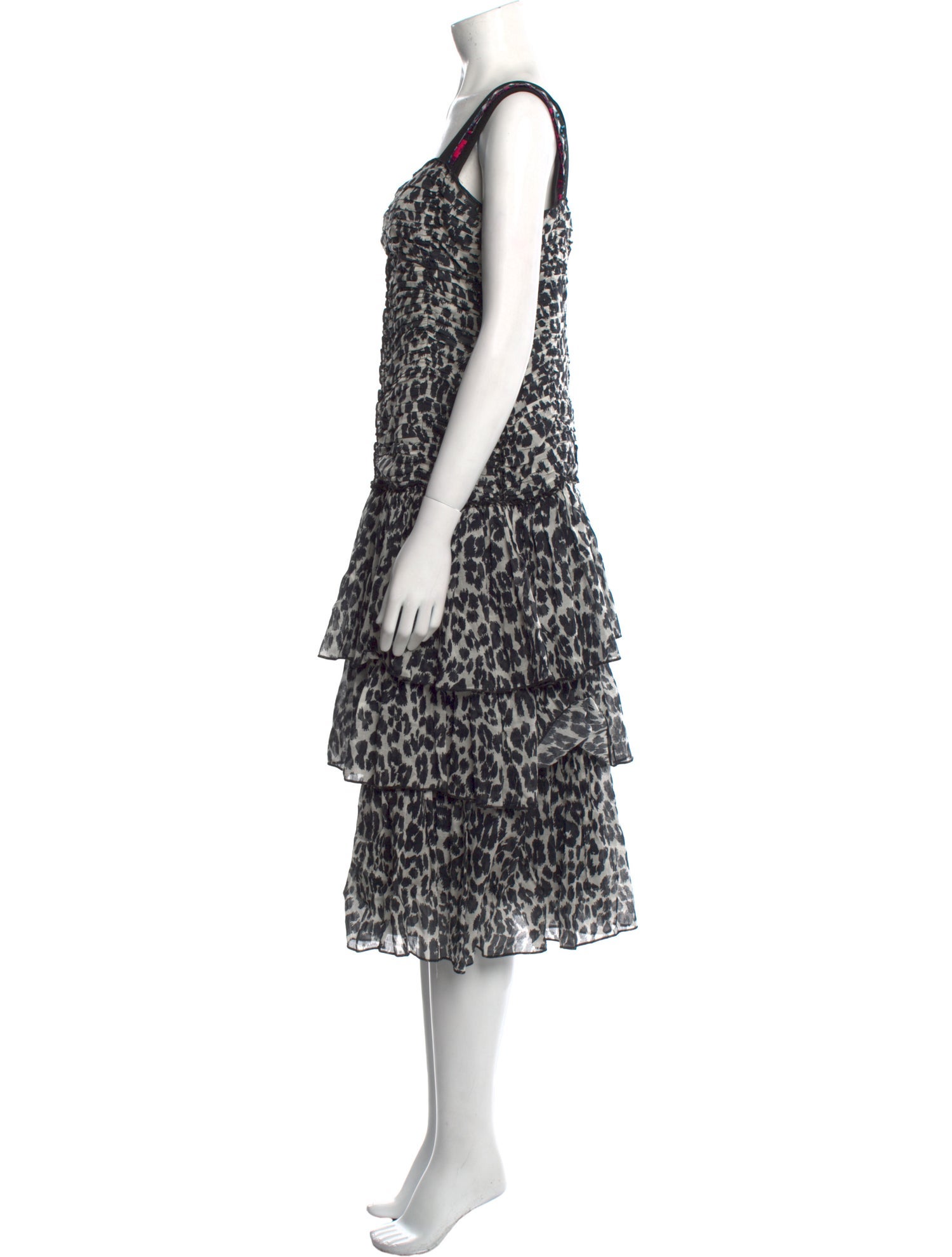 Marc Jacobs Animal Print Midi Length Dress