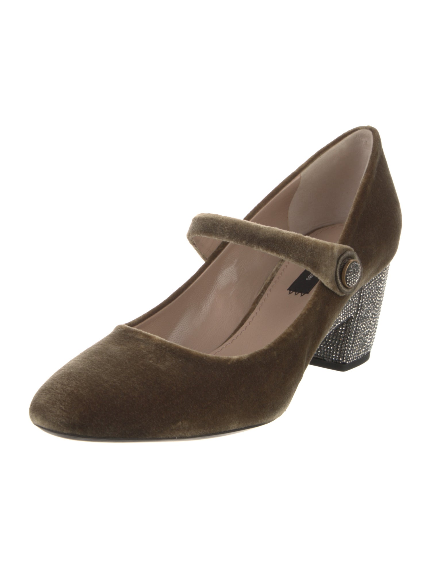 Marc Jacobs Velvet Crystal Embellishments Pumps