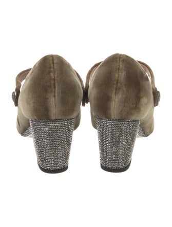 Marc Jacobs Velvet Crystal Embellishments Pumps