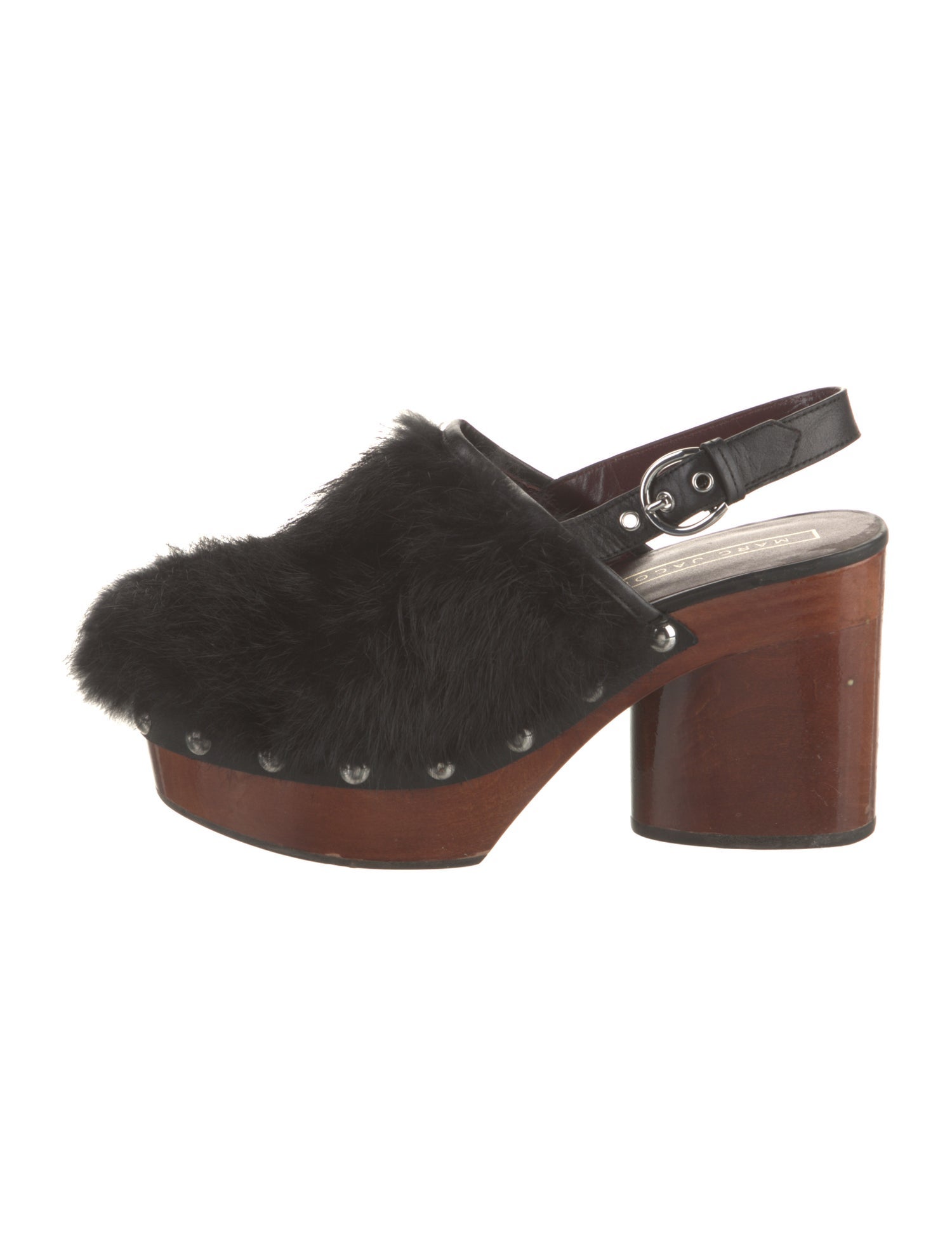Marc Jacobs Fur Colorblock Pattern Slingback Pumps