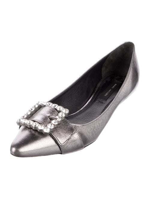 Marc Jacobs Leather Crystal Embellishments Ballet Flats
